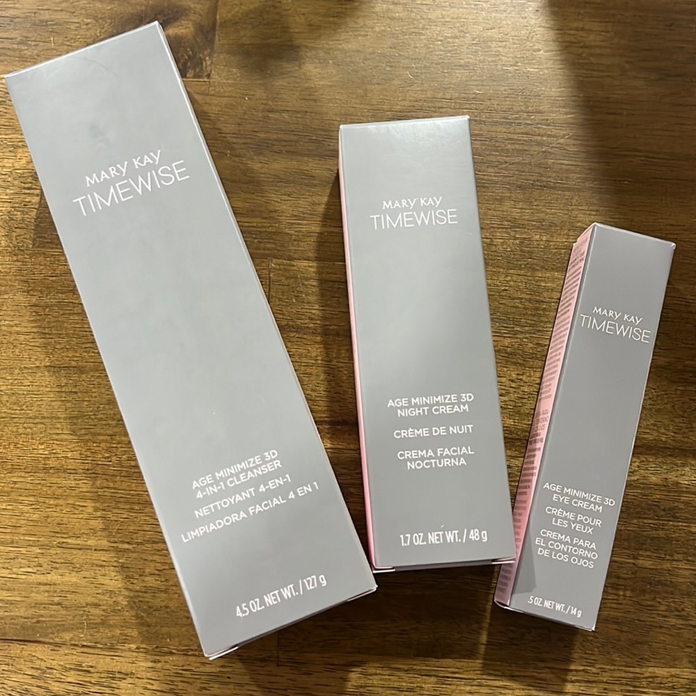 Mary Kay set cleanser night and eye cream new Miracle 3D